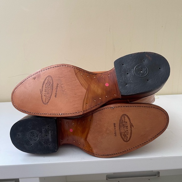 NET Alberta Boot Brown Cowhide Leather Western Cowboy Boots Women Size 9 US - Picture 5 of 9